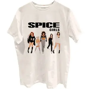 The Spice Girls T Shirt Photo Poses Band Logo New Unisex