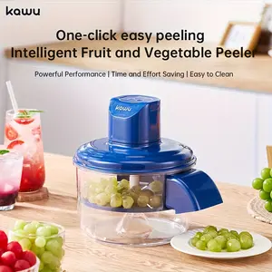 1pc Electric Fruit and Vegetable Peeler with One-Touch Operation, Automatic Peeling Machine with Ergonomic Handle & Large  Peeling Chamber - Efficient, Easy to Use, Durable PC Construction for Potatoes, Carrots, Apples, Pears, Peas, Corn, T