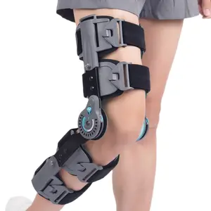 Hinged Knee Brace, Post-Op Recovery Immobilizer with Hinged Stabilizer, adjustable angle, universal on both sides, Ideal for Sports Rehab & Arthritis Pain Relief
