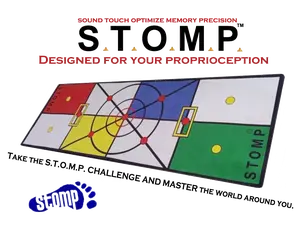 STOMP Technique Training Mat - Color-Stimulated Cognitive Motor Skill Development Tool for Balance, Coordination, Agility (Kids' Educational Board Game Accessory)