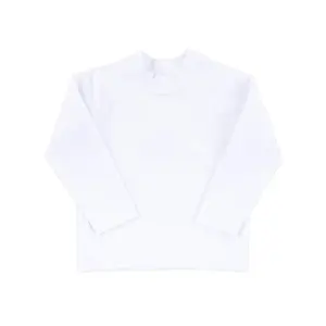 White Rash Guard - Long Sleeve Swim Shirt for Kids
