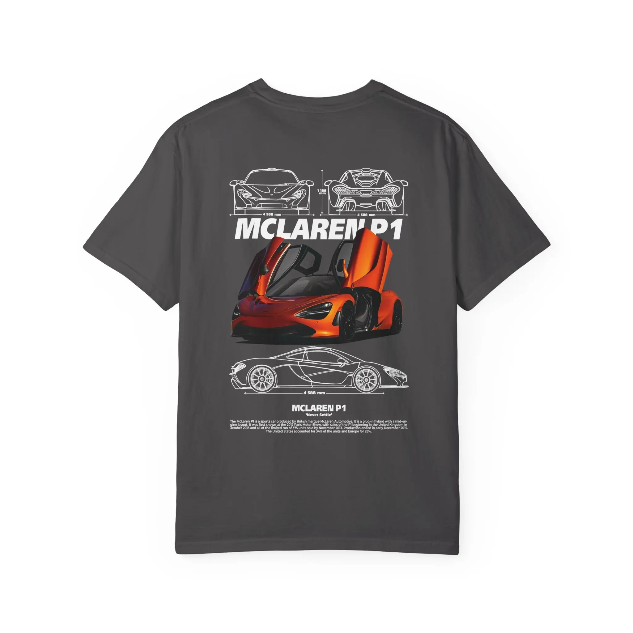 McLaren P1 Car Illustration T-Shirt | Supercar Diagram Tee
