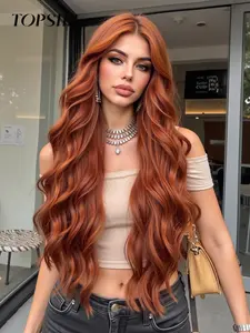 Women's Long Lace Front Wig, Lace Frontal Wigs, High-Temperature Resistant Fiber, Natural Look, Breathable & Lightweight, All Season Wear, Double Weft Wigs, Synthetic Wavy Wig