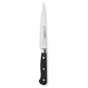 Cat Cora Forged Straight Edge Utility Knife, NSF, German Steel Alloy X50CrMov15, 6-Inch Blade