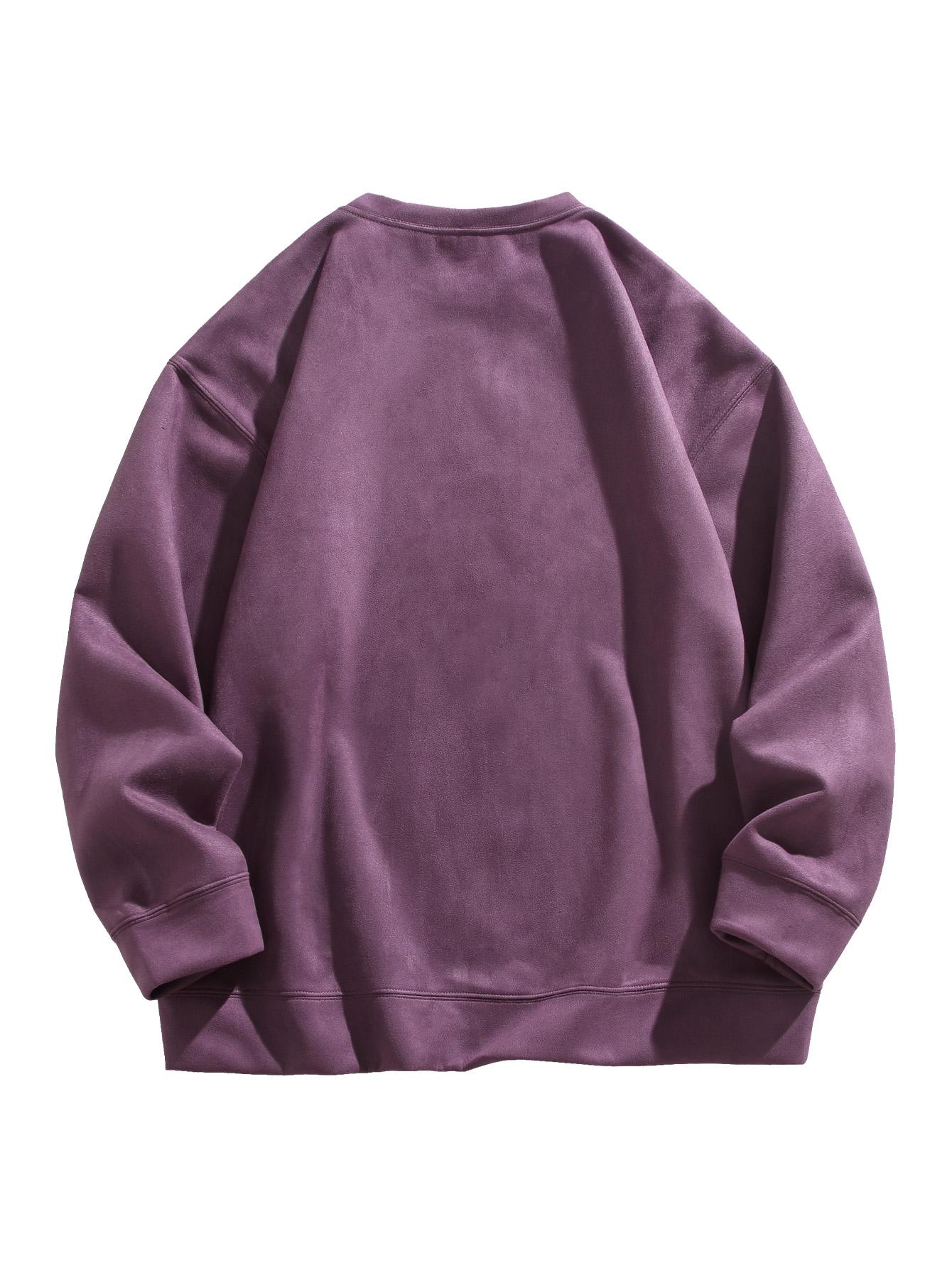 CCCMAI Men's Crewneck Sweatshirts, Long Sleeve Thermal Pullover Tops, Regular Fit Long Sleeve Round Neck Pullover for Spring Fall, Crewneck Top Menswear Casual Classic Stylish