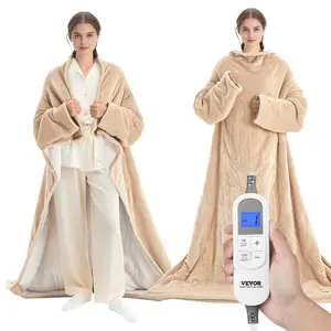 VEVOR Wearable Heated Throw Blanket Electric Shawl, Portable Robe Blanket Hoodie for Women, 5 Heating Levels, 3H Auto Shut - Off, Overheat Protection, Winter for Adult Mom Girlfriend, Machine WashableVEVOR Super Brand Day