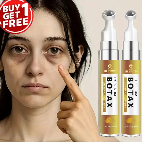 Botax Essence Serum 2pcs, Cosmetic Essence, 1% Hyaluronic Acid + Caffeine Extract, Suitable for Eye Corners and Skin, Tightening Non-Dry, Eye Bag Remover, Summer Unisex, 15ML X 2