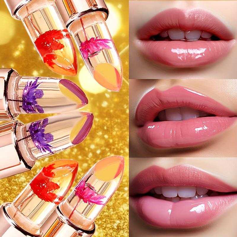 Long-Lasting Color-Changing Lipstick,Moisturizing & Nourishing Lip Color for Women,1 Box Moisturizing Hydrating Lipstick, Glossy Lip Glaze Stick,Waterproof & Non-Transfer Lipstick,Plumping Lip Oil Lipstick for Girls & Women