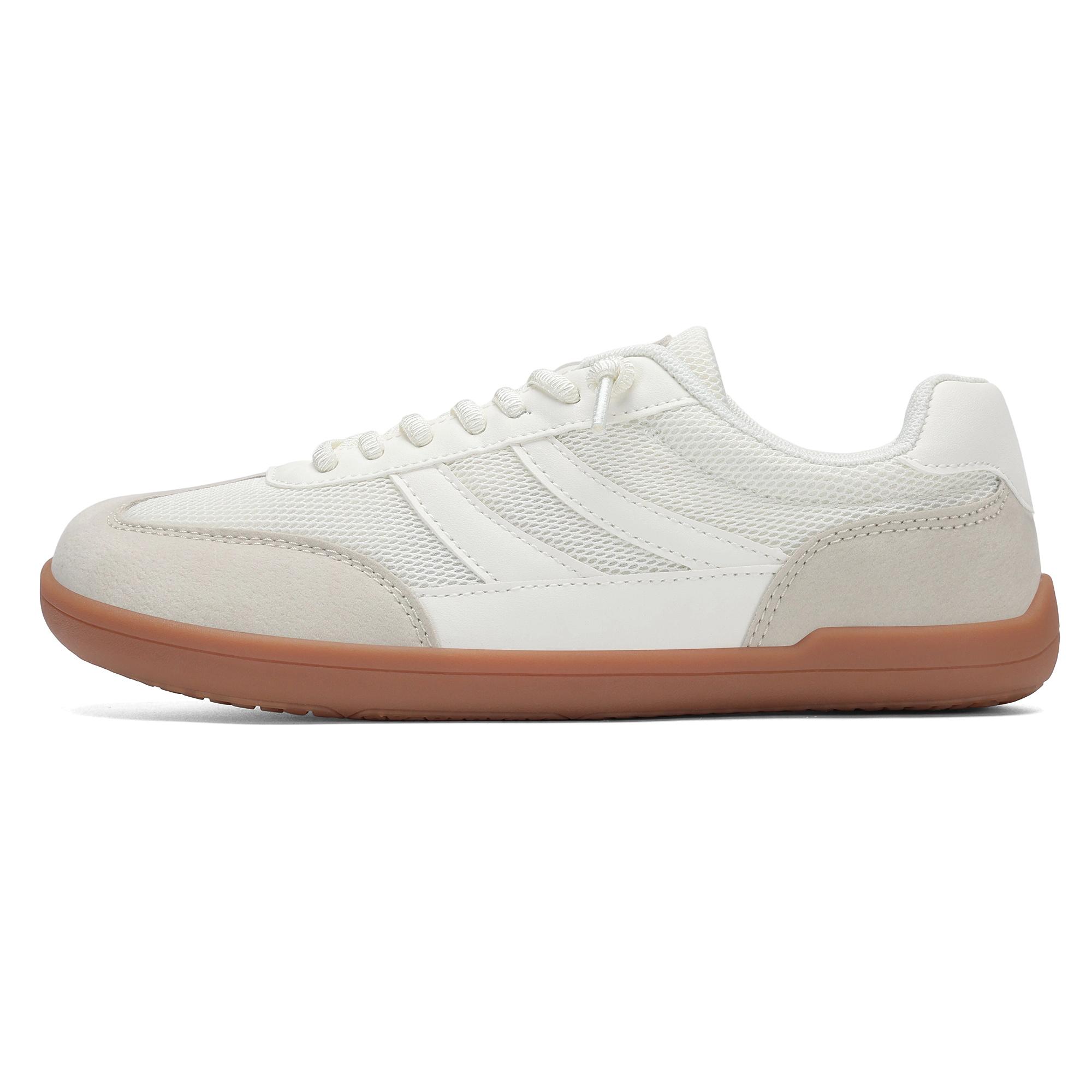 Leather Barefoot Shoes for Men & Women Simple Wide Toe Zero Drop Sneakers Lightweight for Running Walking & Fitness