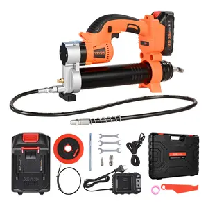 Summervibes VEVOR Cordless Grease Gun, 8000 PSI Max Pressure, 20V Electric Grease Gun with 2.0 Ah Battery LED Light, 30-inch Long Hose Carrying Case, Variable Speed Triggers, Vehicles or Machines Greasing