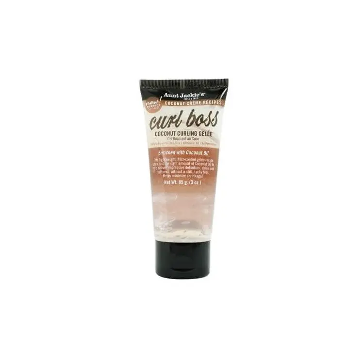 Aunt Jackie's Curl Boss Coconut Gelée, 3 oz Unisex Curly Hair Product, Lightweight Curl-Defining Styling Gel for Frizz Control (Beauty & Personal Care, Haircare & Styling), Curl Defining Formula