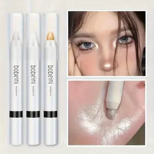 3 Colors Pearly Highlight Eyeshadow Stick, Waterproof Matte Glitter Easy Applying Eyelid Under Crease Eyeshadow Pen