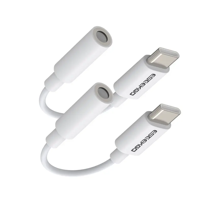 ESEEKGO USB C Male-to-Female 3.5mm Headphone Jack Adapter - ABS Plastic Shell Aux Input Dongle, Compact Plug-and-Play Audio Converter with 20,000+ Bending Tests for iPhone, Samsung Galaxy Everyday Listening
