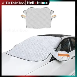 Car Windshield Snow Cover for Winter Ice/Snow/Frost, Heavy Duty Thick Protective Windscreen Cover, Snow Ice Frost Dust Water Resistent, Heat Car Windshield Snow Cover