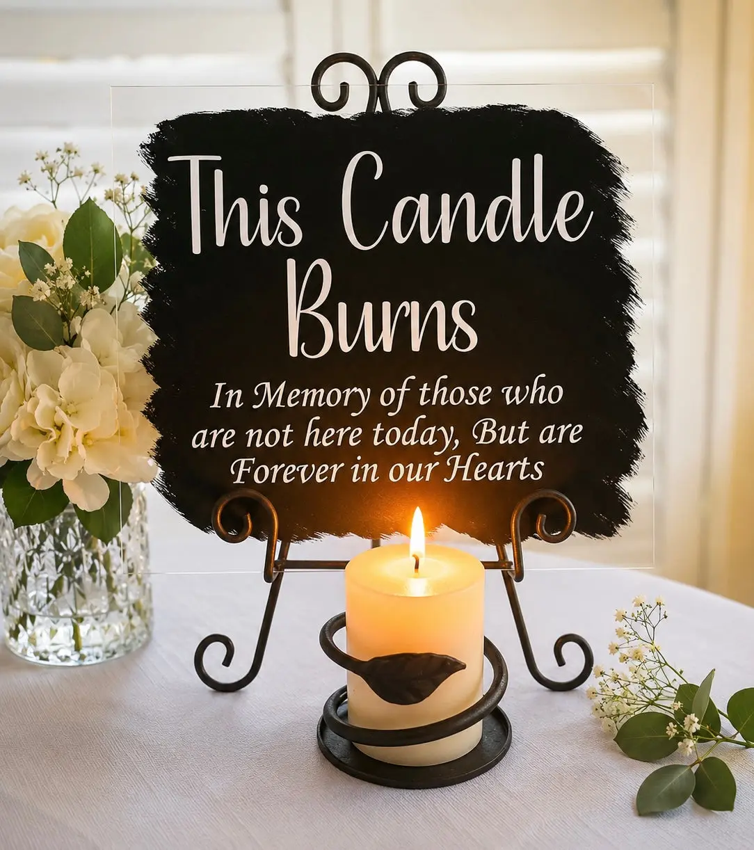 Acrylic Wedding Memorial Sign - Modern Script Remembrance Display