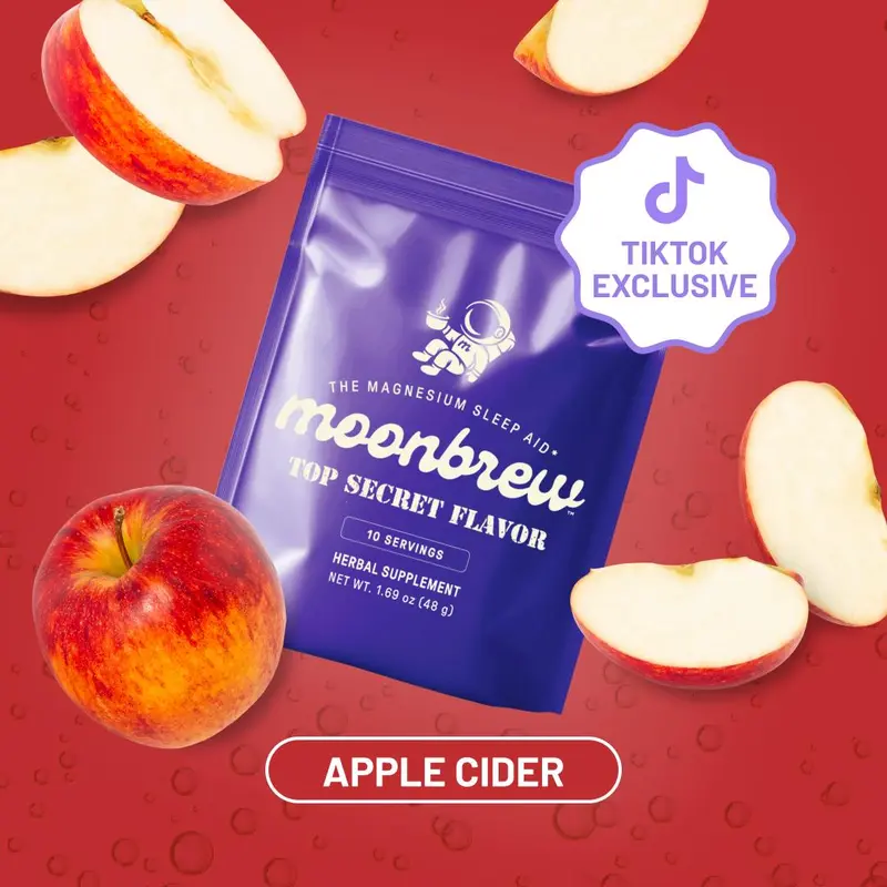 MoonBrew Sleep Drink - Apple Cider Magnesium Mix (Top Secret Flavor, TikTok Exclusive)