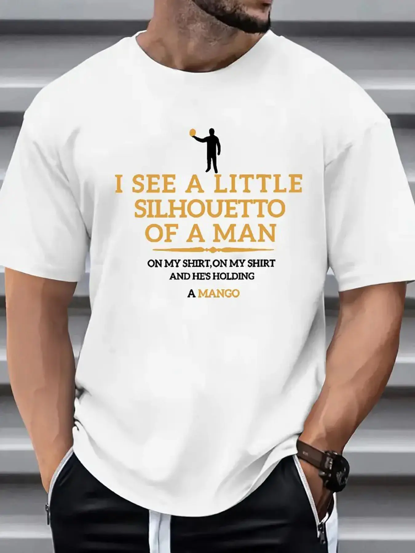 Men'S Funny Mango Graphic T-Shirt - _I See a Littl unisex soft cotton short sleeve t shirt, vintage graphic casual tee for men women teens, perfect birthday holiday gift for camping travel gym daily street casual wear