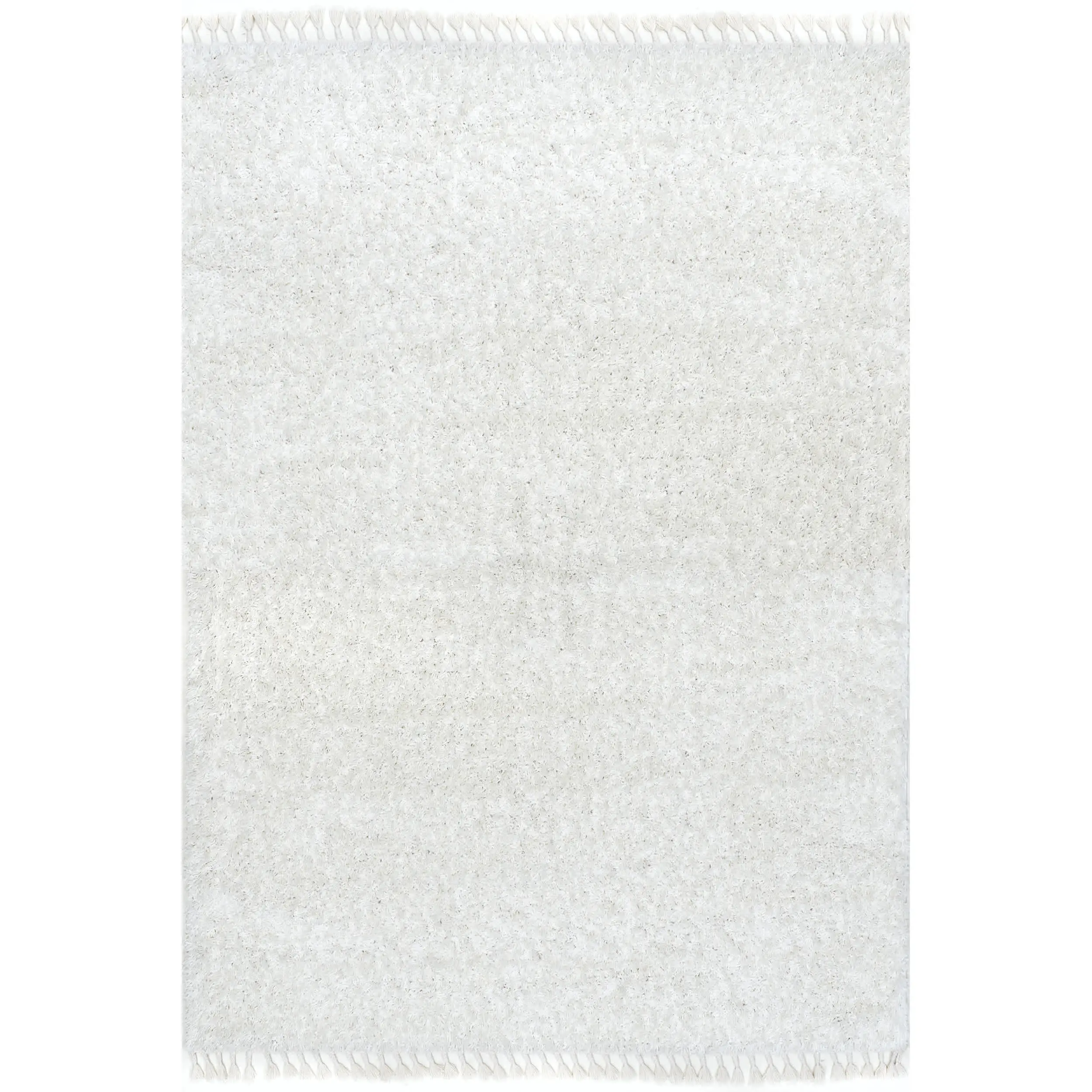 Neva Casual Plush Shag Area Rug - Polypropylene, 1.46" Shaggy Pile, Tassel Trim, Fluffy, Indoor Rectangle Rug for Bedroom/Living Room Decor, 1-Piece, Multi-Size Options