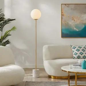 Modway Logic Terrazzo Floor Lamp in White Modway Logic Terrazzo Floor Lamp in White