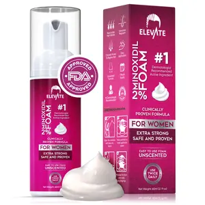 Elevate Women's 2% Minoxidil Foam - Clinically Proven Hair Growth Treatment for Women - FDA Approved Unscented 1, 3, or 6 Month Supply Topical Aerosol