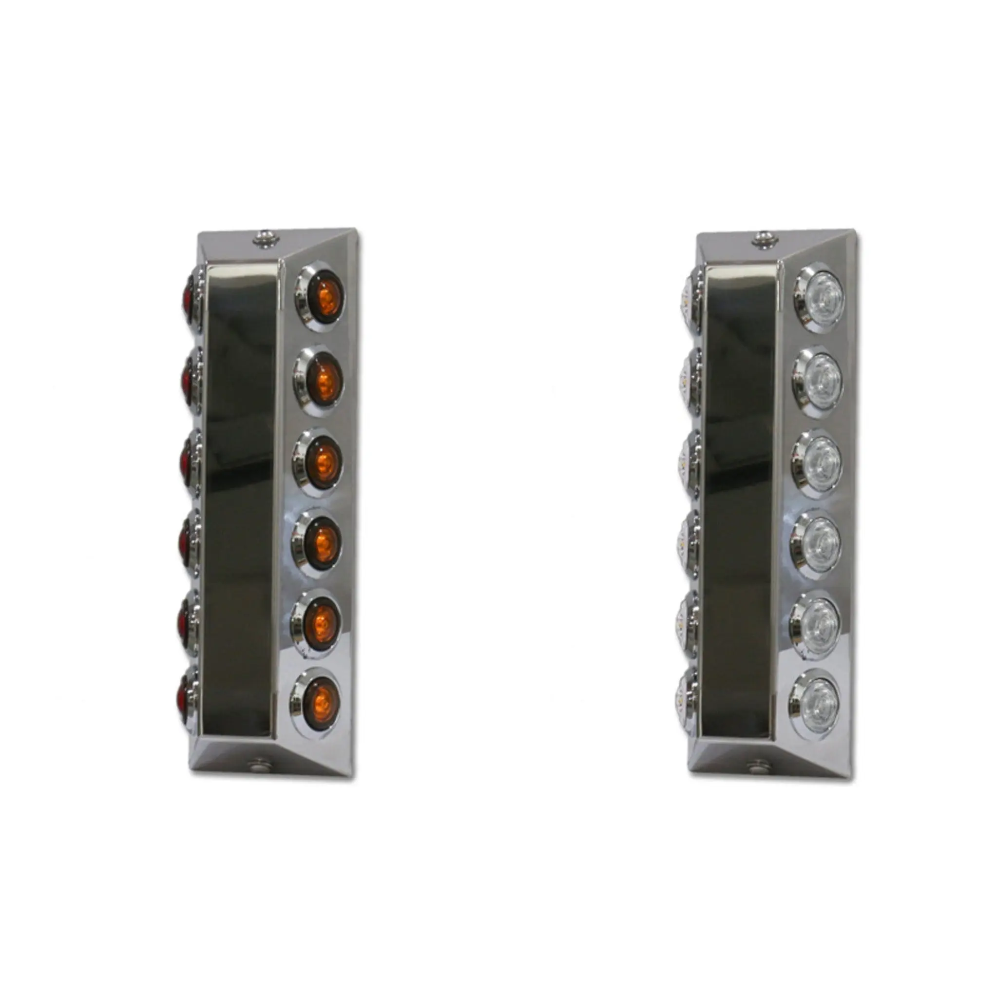 RoadWorks Switchblade Universal Stainless Steel Light Bars - 15 inch 15” Light Bar, 2” Round Holes, 3/4 Inch Round Holes, 3 to 4 Weeks Lead Time (Automotive Car Exterior Chrome Trim Accessory)