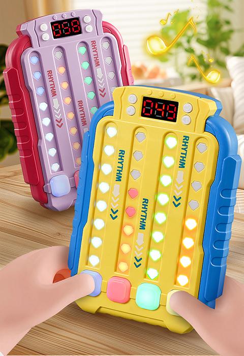 2026 New LED Light Music Fidget Toy Rhythm Master Finger Game Stress Relief ,Focus Training,Memory Boost,Hand-Eye Coordination Portable Sensory Toy,Couple Interactive Friend Party Game,Birthday Gift ,Holiday Present Cool Autism Gift for Kids Adults Teens