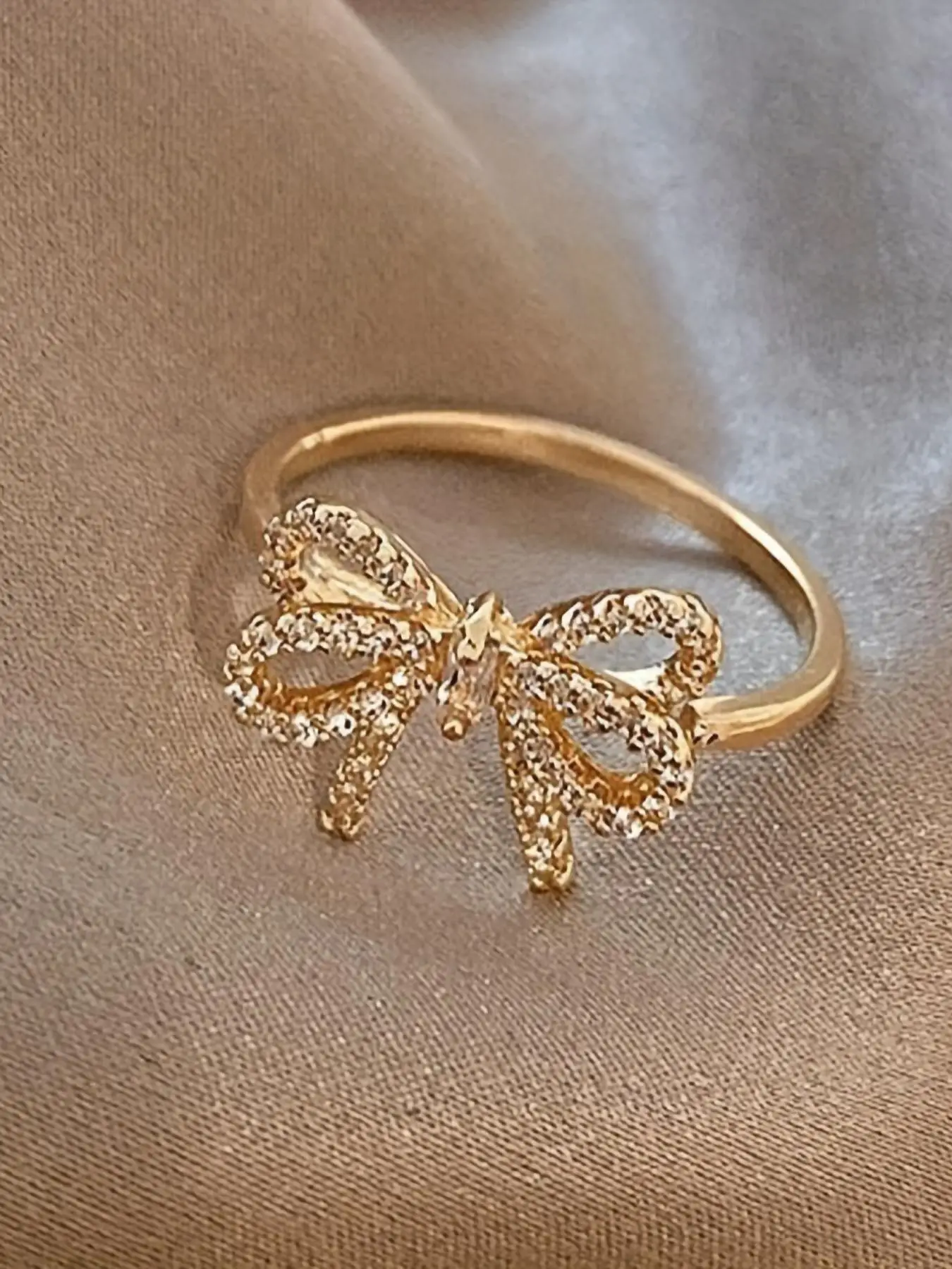 Fashion Bow Decorated Ring, 2024 New Style Elegant Rhinestone Decor Jewelry for Women for Party, Daily Clothing Decor, Trendy Jewelry for Birthday Gif