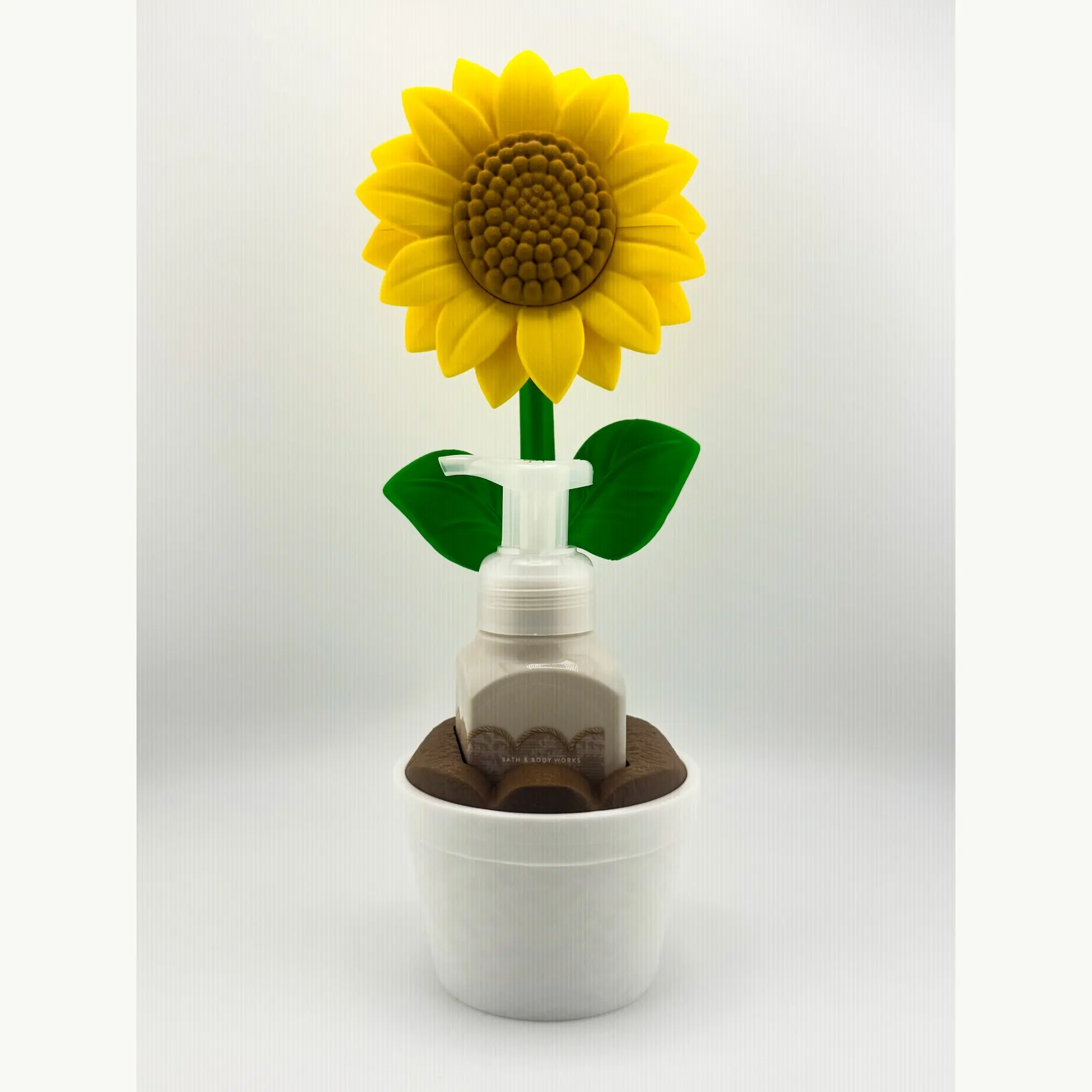 Sunflower Soap Holder - Foaming Hand Soap Bottle Holder - Cute Bathroom Decor