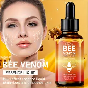 Rozino Bee Venom Essence Liquid Advanced Anti-Aging Facial Serum for Refining Fine Lines & Wrinkles Hydrating Moisturizing Care Multi Effect Essence Liquid Tenderizes and Smooths Skin
