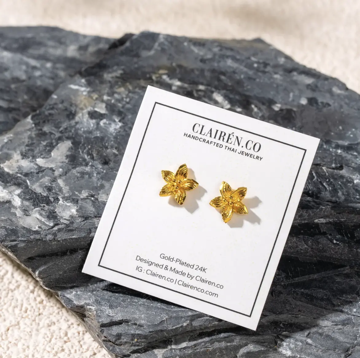 Golden Petal Studs