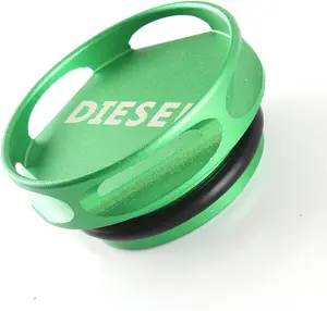Fuel Tank Cap, Tight-fitting Protective Cover with Rubber Sealing Ring, Engine Fuel Tank Cover Modification Part, Compatible with Dodge RAM 1500 2500 3500 2013-2018 (Green)