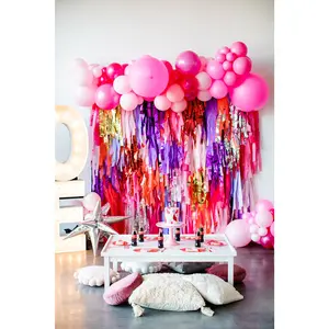 Colorful Valentine Fringe Backdrop