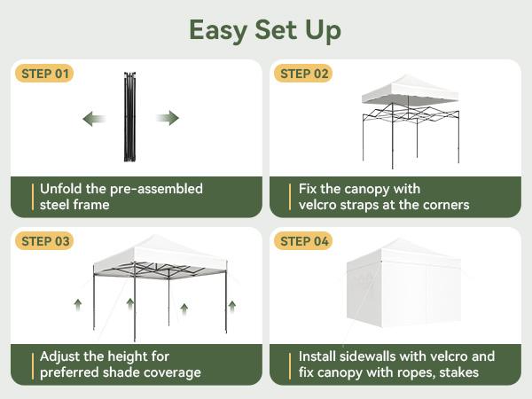 Aoxun 10x10 FT Instant Setup Pop Up Canopy Tent, Adjustable Height Outdoor Shelter, UPF50+ Waterproof 420D Oxford Fabric, Removable Sidewalls & Wheeled Bag for Patio Market, Square Aoxun 10x10 FT Instant Setup Pop Up Canopy Tent, Adjustable Height Outdoor Shelter, UPF50+ Waterproof 420D Oxford Fabric, Removable Sidewalls & Wheeled Bag for Patio Market, Square