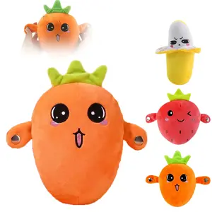 Interactive Music Plush Toy Set -Carrot,Banana & Strawberry(No battery) Electric Plush Toys forParent-Child Interaction, Couples & Friends Prank Toy, Valentine's Day & Easter Party Fun Gift for Kids & Adults