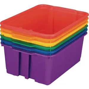 Classroom Stacking Bins - Set of 6-14"L x 10"W x 5.75"H