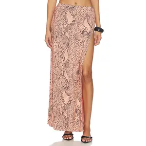 AFRM Tempest Skirt in Peach Snake