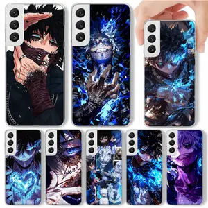 Transparent straight edge case Dabi MHA My Hero A-Academy Phone Case For Samsung Galaxy S25 S24 S23 S22 Ultra S21 S20 FE S10 Plus S10E + S25U Soft Cover Shell