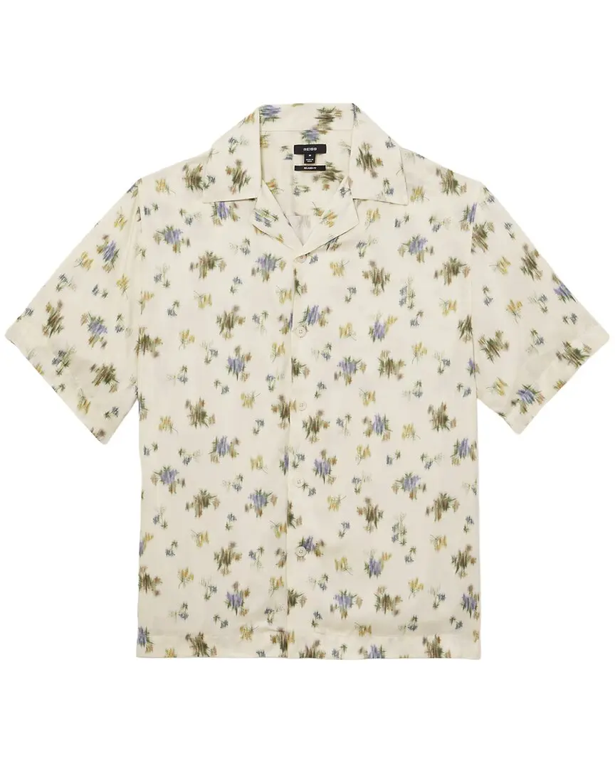 Reiss Fade Abstract Floral Print Shirt