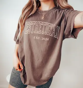 Personalized Esthetician EST 2024 Shirt, Custom Skin Therapist Comfort Colors Tshirt, Esthetician Gifts, Aesthetician Graduation Gifts