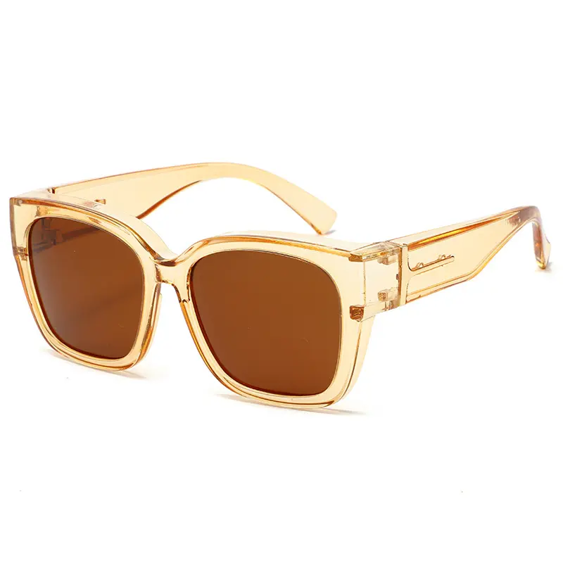 Champagne Frame, Brown Tinted Lenses
