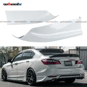 2016-2017 – Honda Accord Sedan – Rear Bumper Corner Protector Set , Glossy Black White 2-Piece Bumper Trim Cover – 4-Door ONLY Not Coupe HFP Sport