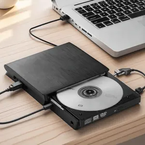 USB 3.0 External CD DVD Drive Ultra Slim Portable Burner for Laptop Fast Data Transfer Plug Play Windows XP to 10 MacOS CD ROM Reader Writer Disc Burner