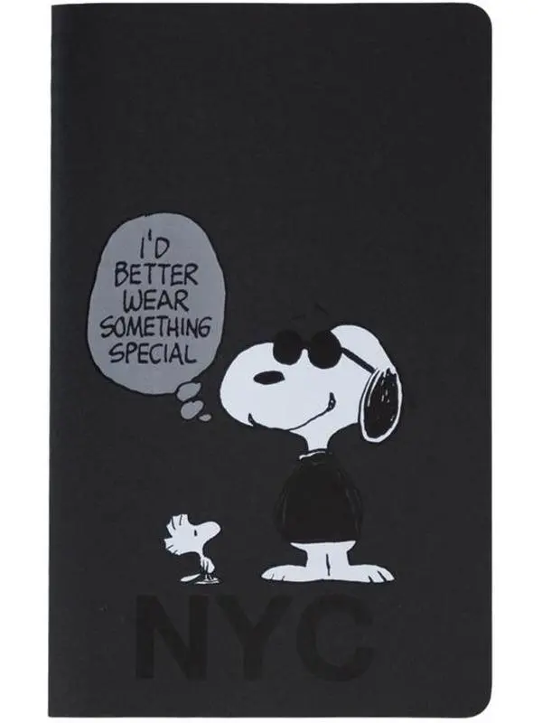 Moleskine Peanuts Snoopy in Style NYC Limited Edition Large Ruled Cahier Journal - Soft Cover, 5"x8.25", 80 Pages, Journal Supplies, Cute Notebook, Notebook for School, NYC Theme, Peanuts Art
