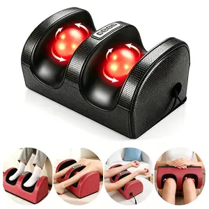 Electric Foot Massager with Heat, Shiatsu Kneading Foot & Calf Massager with Roller, Electric Massager for Feet, Calves, Ankles & Arms, Relieves Plantar Fasciitis and Muscle Pain, Ideal Gift for Men & Women