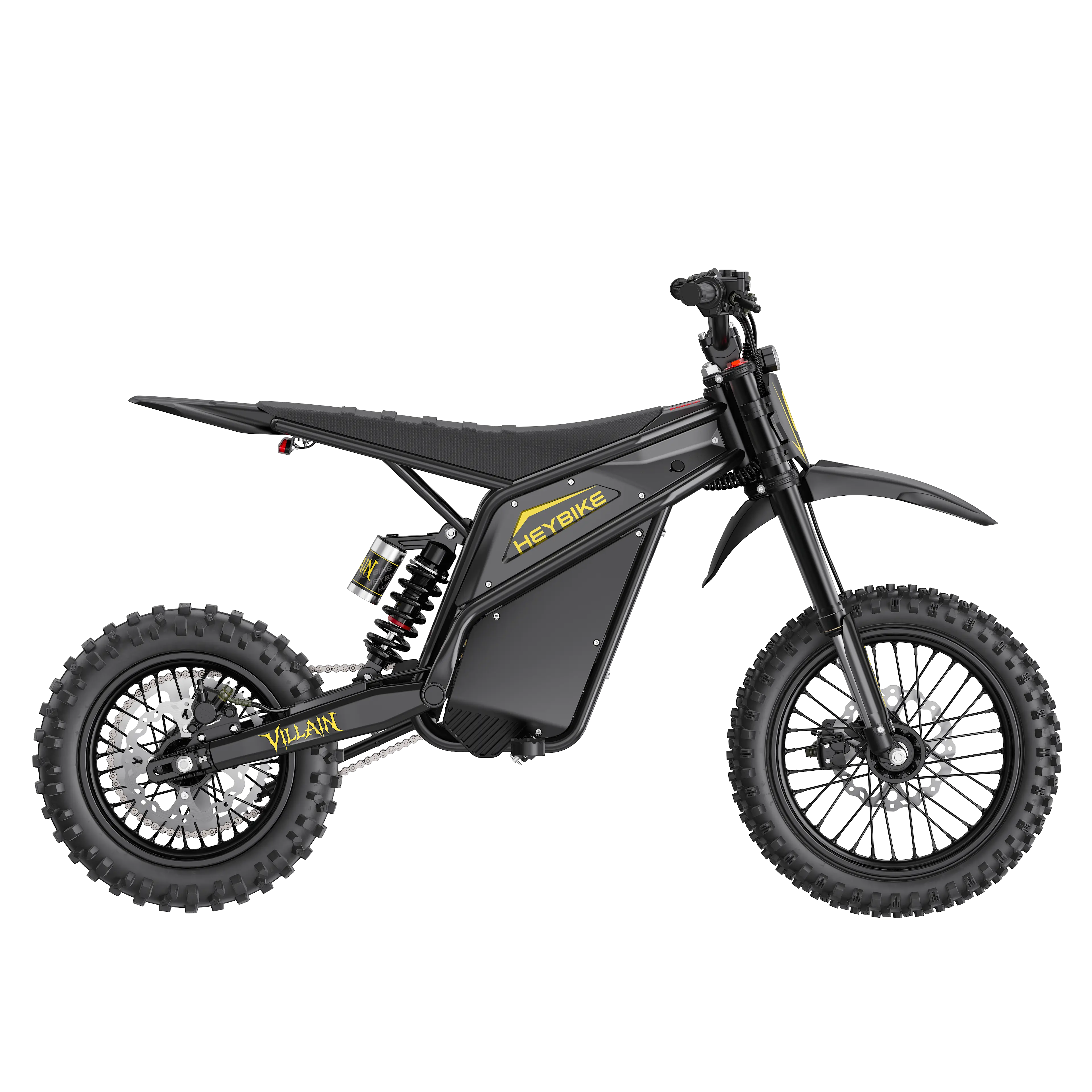 HEYBIKE VILLAIN Electric Bike | Peak Power 4160W | 190N·m Torque | Top Speed 45 MPH | Range Up to 50 Miles | 52V 26Ah Removable Battery | All-Terrain Fat Tires | Hydraulic Suspension | IPX6 Waterproof | Magnetic Safety Cut-Off