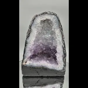 Rare Multi-Color Amethyst Cathedral - Brazilian Amethyst Geode - Natural Crystal Display