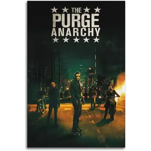 The Purge Anarchy (2014) Classic Movie Poster for Room Aesthetic Decorative Canvas Print Picture Wall Art Gift 08x12inch(20x30cm) Unframe-style