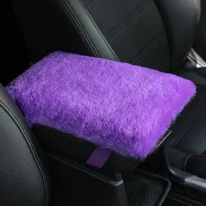 Car center console cover, plush car armrest cover, soft and fluffy central console pad, universal car armrest seat box cover for both men and women, suitable for most vehicles, SUVs, trucks, and cars.
