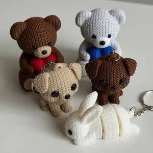 “Knitted” 3D Printed Keychain / Toy / Flexi Fidget Toy