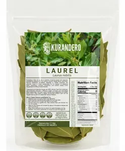 KURANDERO Hoja de Laurel – Premium Dried Bay Leaves 4oz (113gr)| 100% Natural Herbal Tea | Caffeine-Free, Non-GMO, Aromatic & Earthy Infusion, Single Pack